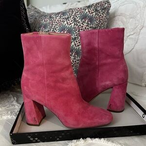 NWOT Sam Edelman Sold Out Codie Pink Suede Boots